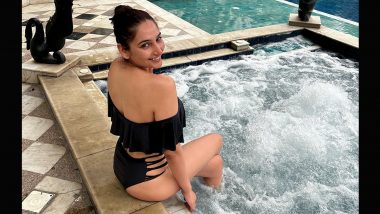 Ragini Dwivedi Sets the Internet on Fire As She Poses in a Hot Black Swimsuit on Her Latest Instagram Post!